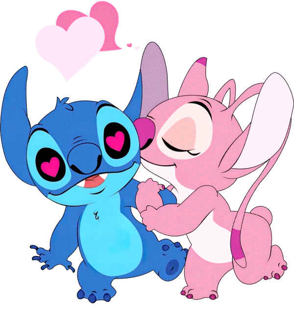 Stitch - Halftone - Black Shirt