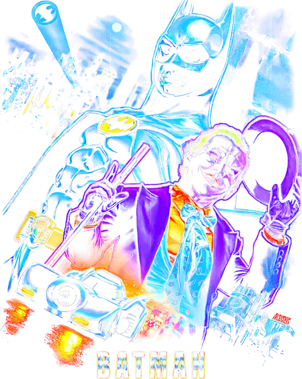 Batman, Joker - Halftone