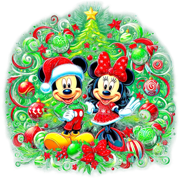 Mickey & Minie Christmas - Halftone